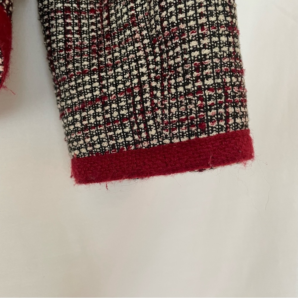 Banana Republic Red Tweed Cropped Blazer - Picture 10 of 16